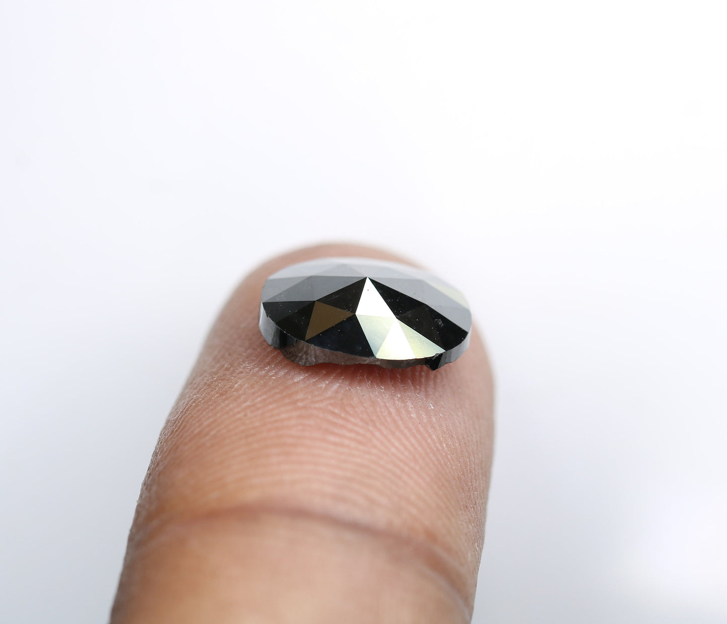 2.97 CT Polished Oval Cut Black Fancy Diamond | Loose Diamond for Engagement Ring, Gold Ring