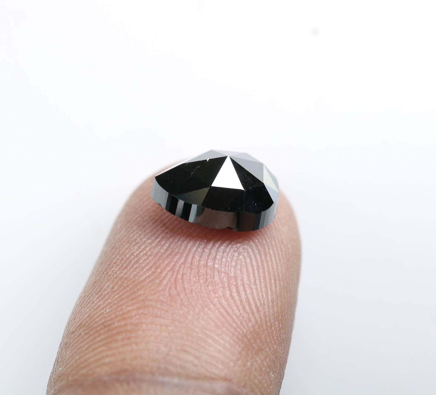 3.48 CT Heated Black Pear Shape Diamond | Natural Loose Gem for Unique Jewelry Designs | Salt and Pepper Accent for Fancy Creations