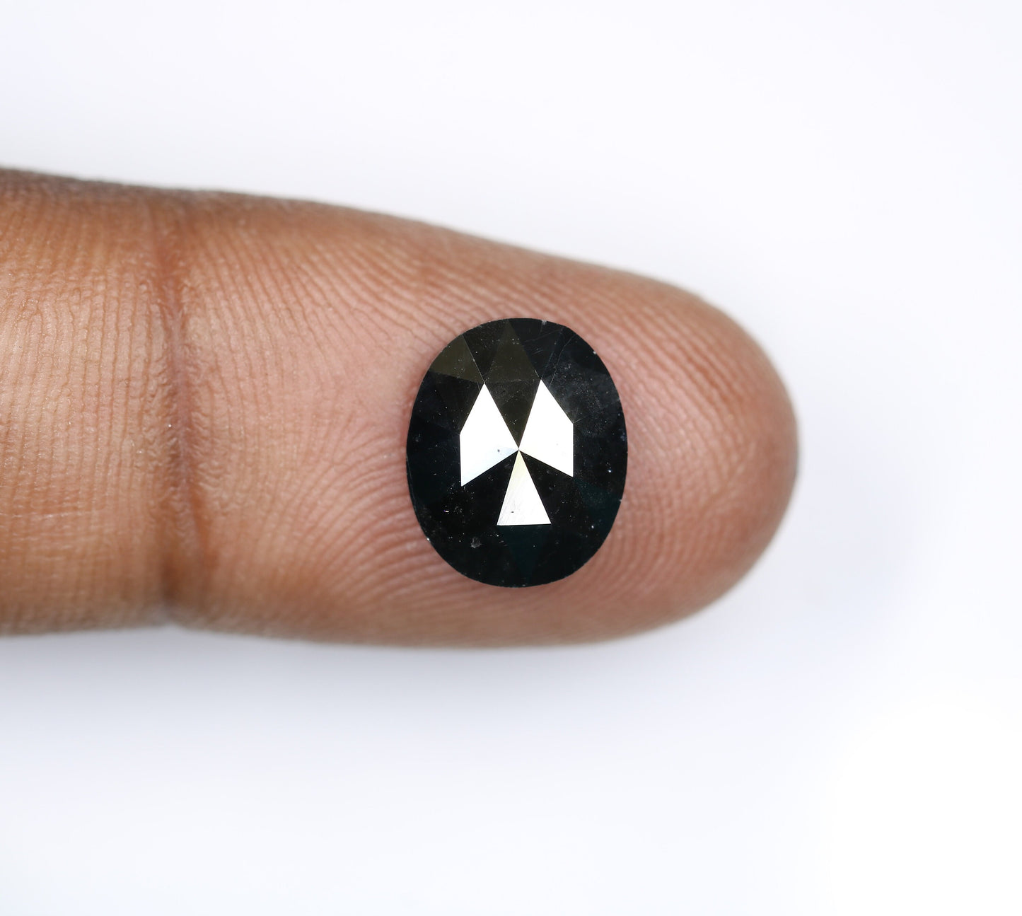 2.97 CT Polished Oval Cut Black Fancy Diamond | Loose Diamond for Engagement Ring, Gold Ring
