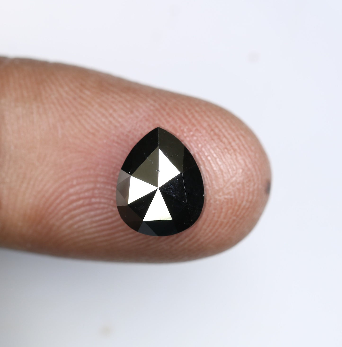 3.48 CT Heated Black Pear Shape Diamond | Natural Loose Gem for Unique Jewelry Designs | Salt and Pepper Accent for Fancy Creations