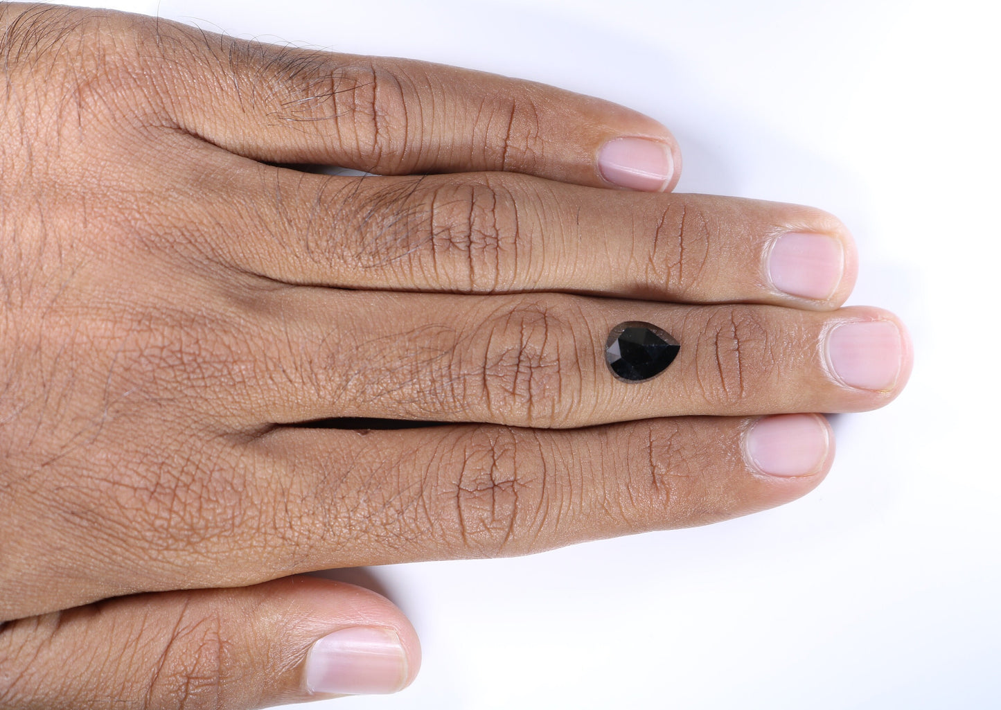 3.48 CT Heated Black Pear Shape Diamond | Natural Loose Gem for Unique Jewelry Designs | Salt and Pepper Accent for Fancy Creations