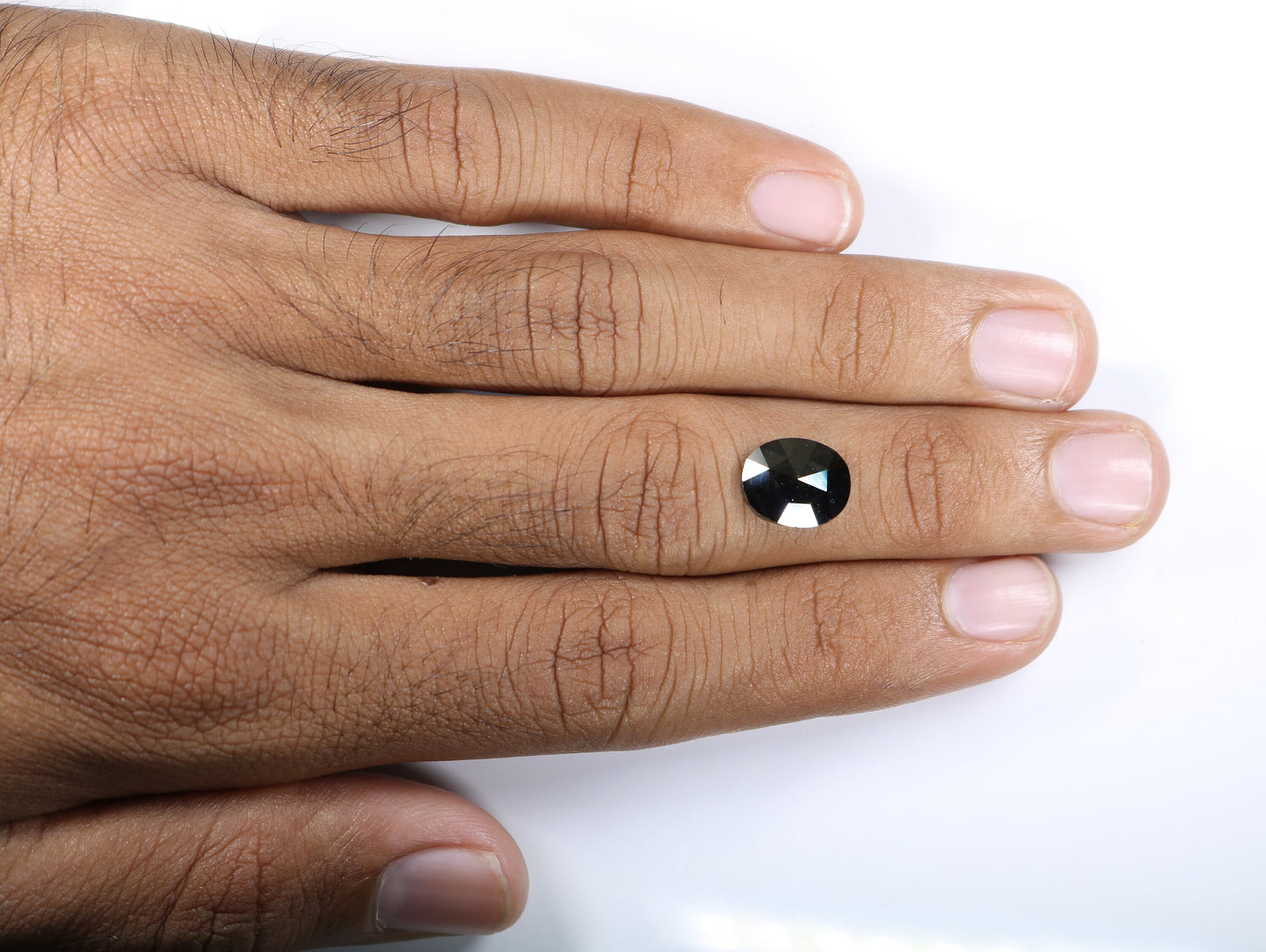 2.97 CT Polished Oval Cut Black Fancy Diamond | Loose Diamond for Engagement Ring, Gold Ring
