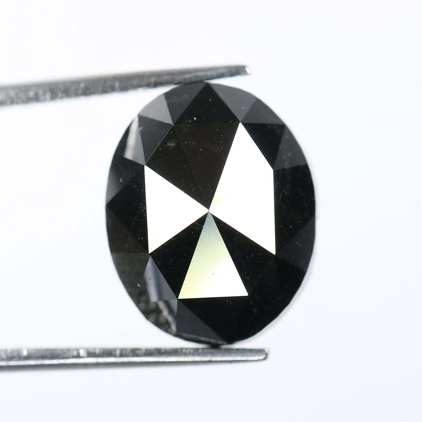 6.10 CT Oval Black Diamond | Fancy Oval Cut Polished Loose Natural Salt and Pepper Diamond for Ring, Necklace, Earrings