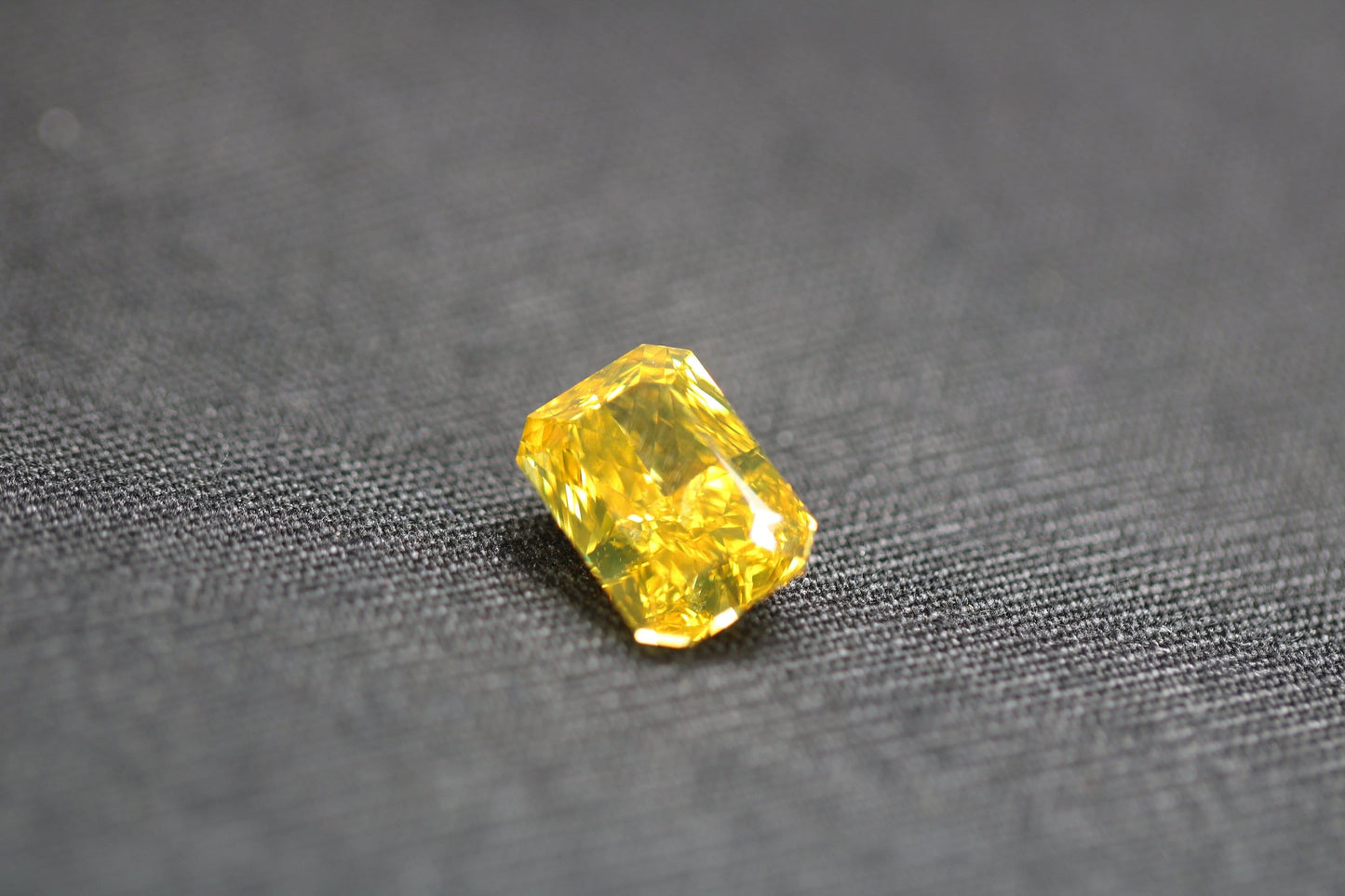 Lab-Created Fancy Intense Yellow Emerald Cut Diamond (3.34ct) - Lab-Grown Diamond -Certified, Ethical, Affordable