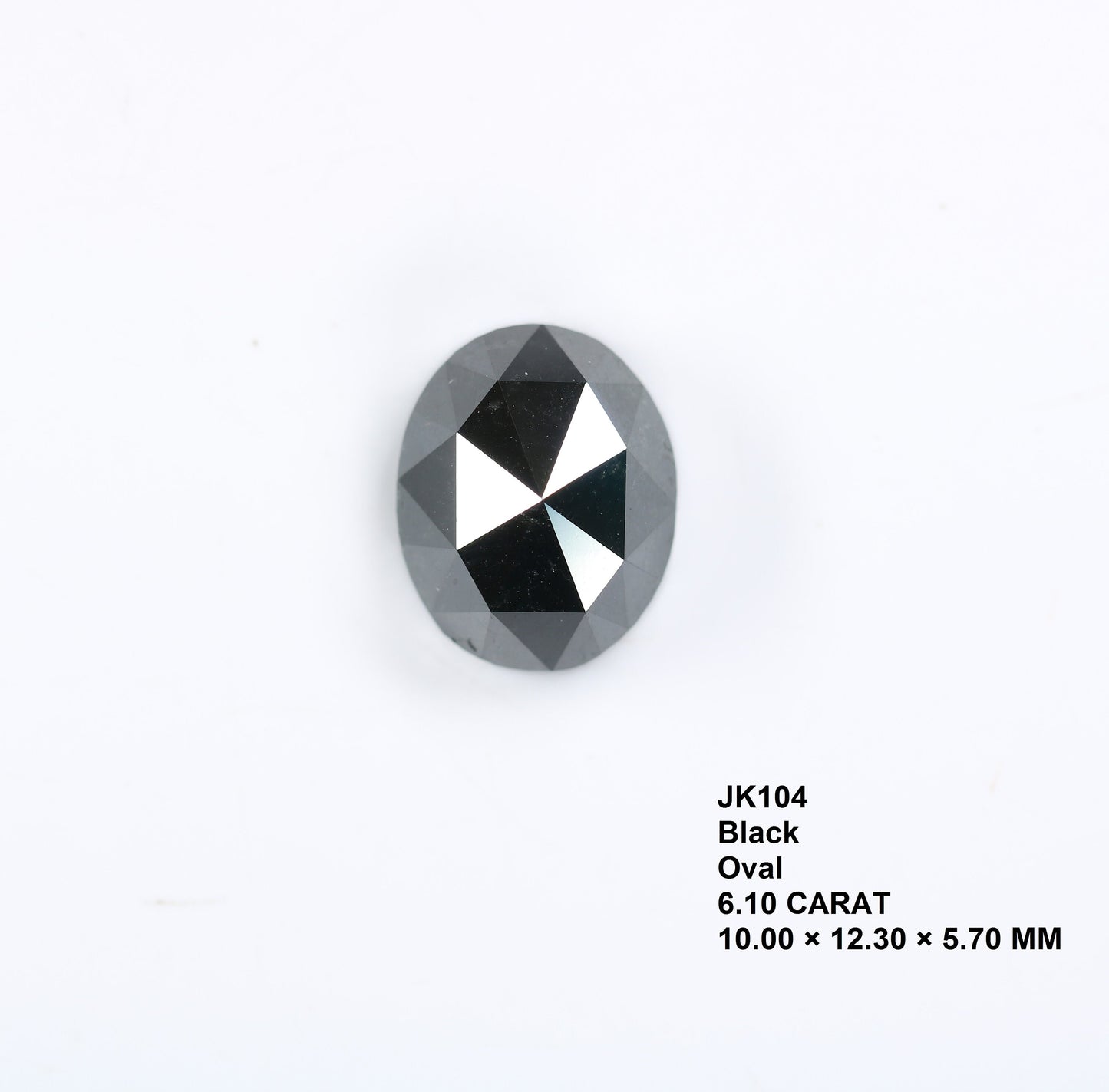 6.10 CT Oval Black Diamond | Fancy Oval Cut Polished Loose Natural Salt and Pepper Diamond for Ring, Necklace, Earrings