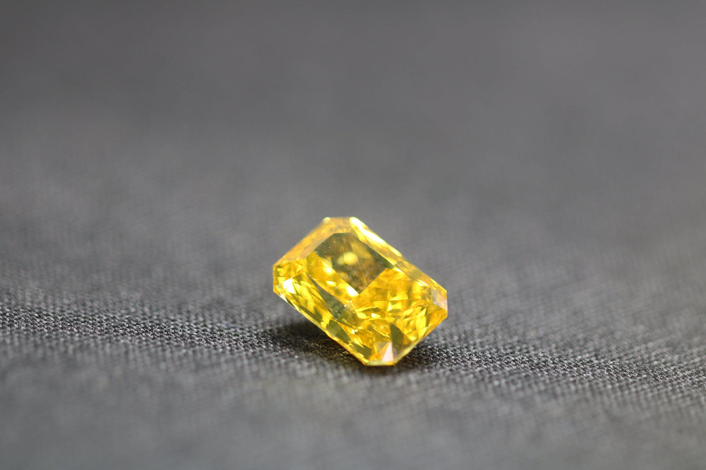 Lab-Created Fancy Intense Yellow Emerald Cut Diamond (3.34ct) - Lab-Grown Diamond -Certified, Ethical, Affordable