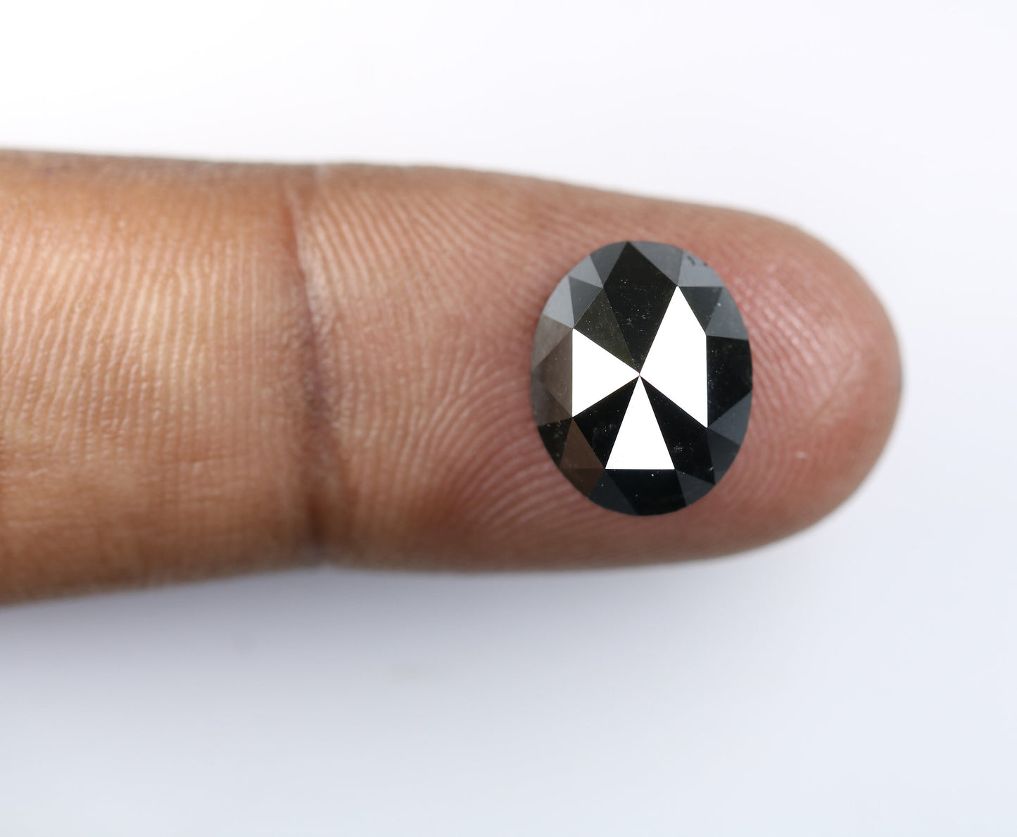 6.10 CT Oval Black Diamond | Fancy Oval Cut Polished Loose Natural Salt and Pepper Diamond for Ring, Necklace, Earrings