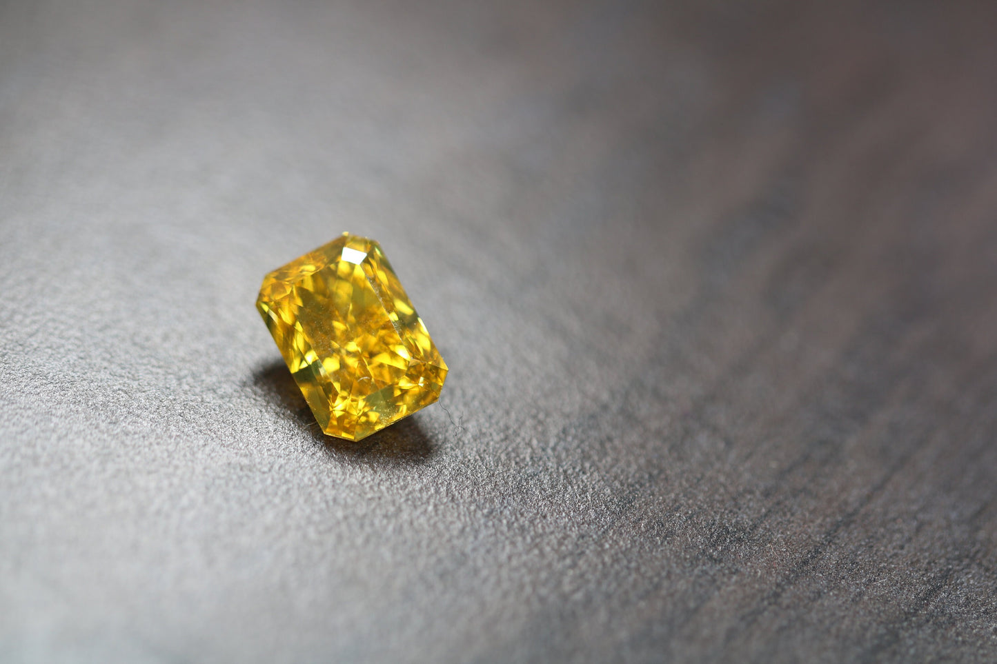 Lab-Created Fancy Intense Yellow Emerald Cut Diamond (3.34ct) - Lab-Grown Diamond -Certified, Ethical, Affordable