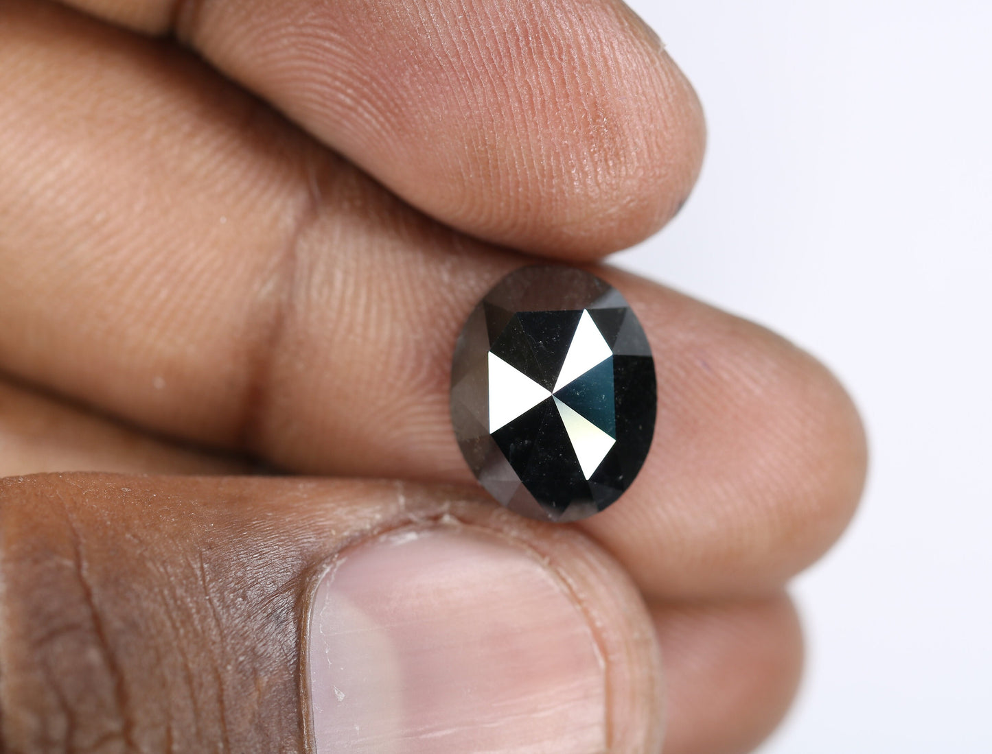 6.10 CT Oval Black Diamond | Fancy Oval Cut Polished Loose Natural Salt and Pepper Diamond for Ring, Necklace, Earrings