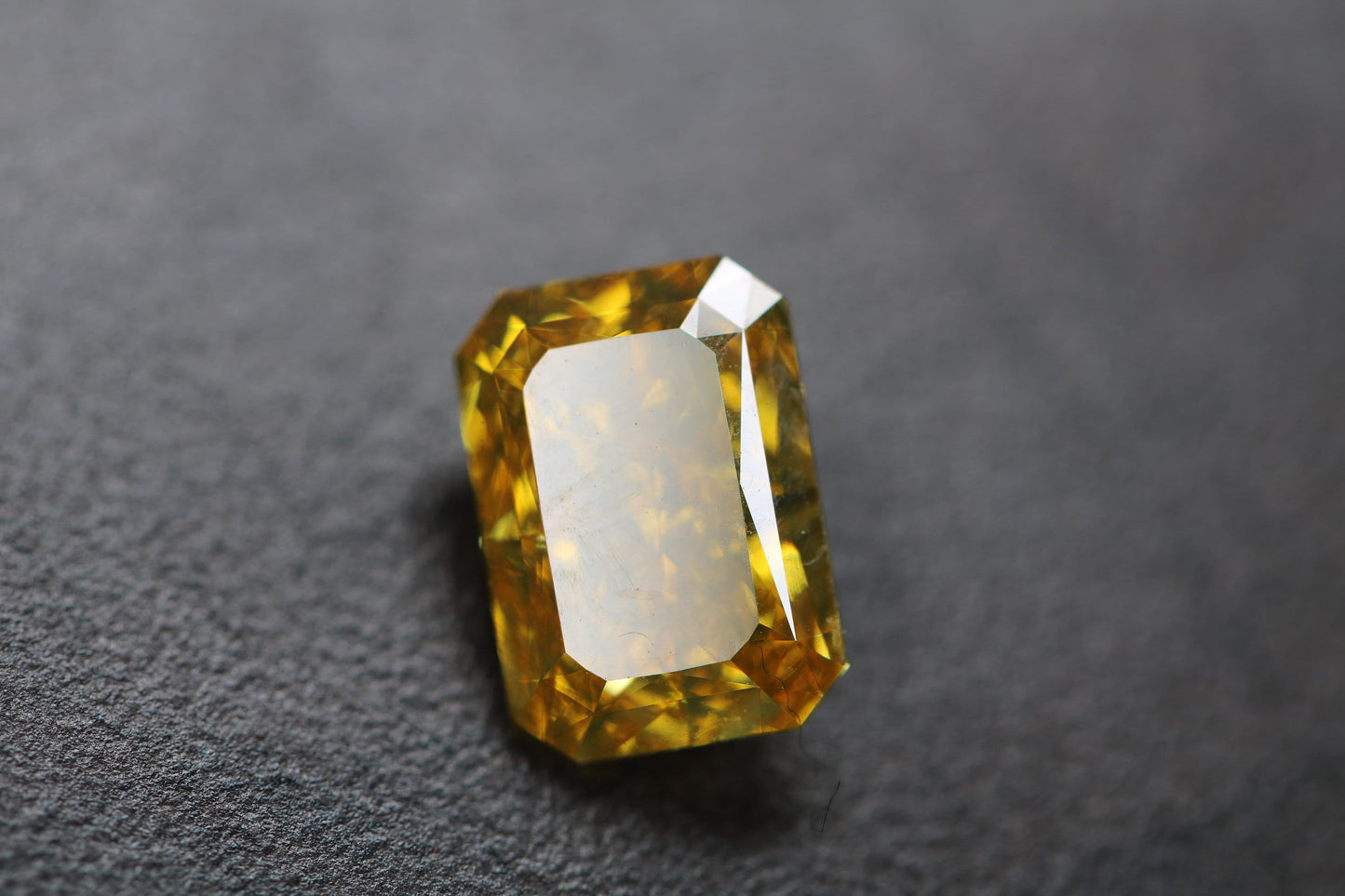 Lab-Created Fancy Intense Yellow Emerald Cut Diamond (3.34ct) - Lab-Grown Diamond -Certified, Ethical, Affordable