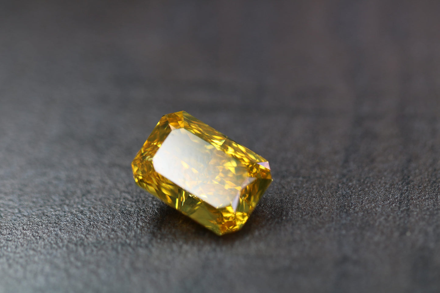 Lab-Created Fancy Intense Yellow Emerald Cut Diamond (3.34ct) - Lab-Grown Diamond -Certified, Ethical, Affordable