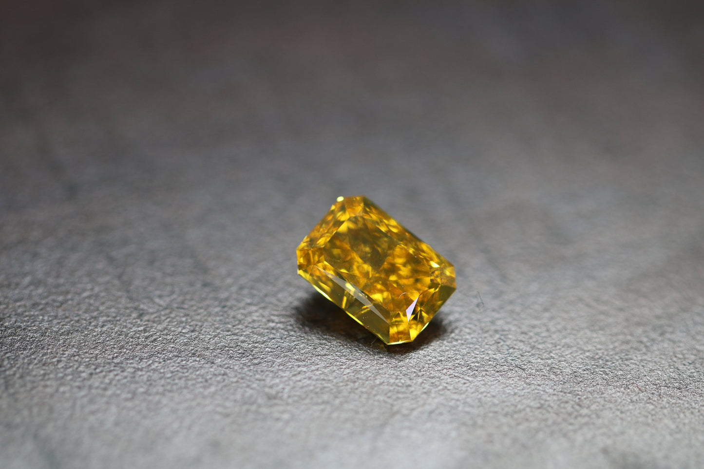 Lab-Created Fancy Intense Yellow Emerald Cut Diamond (3.34ct) - Lab-Grown Diamond -Certified, Ethical, Affordable