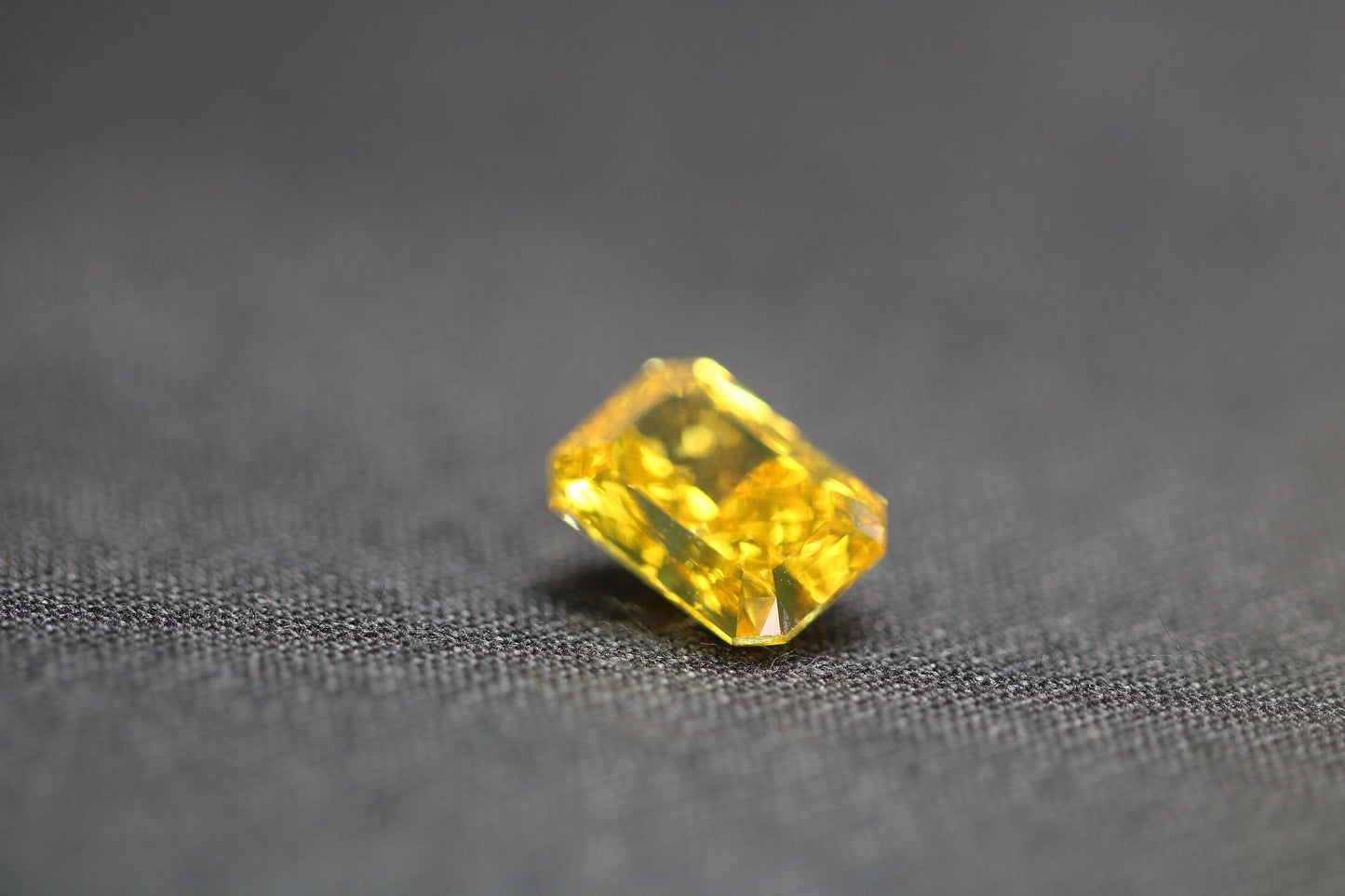 Lab-Created Fancy Intense Yellow Emerald Cut Diamond (3.34ct) - Lab-Grown Diamond -Certified, Ethical, Affordable