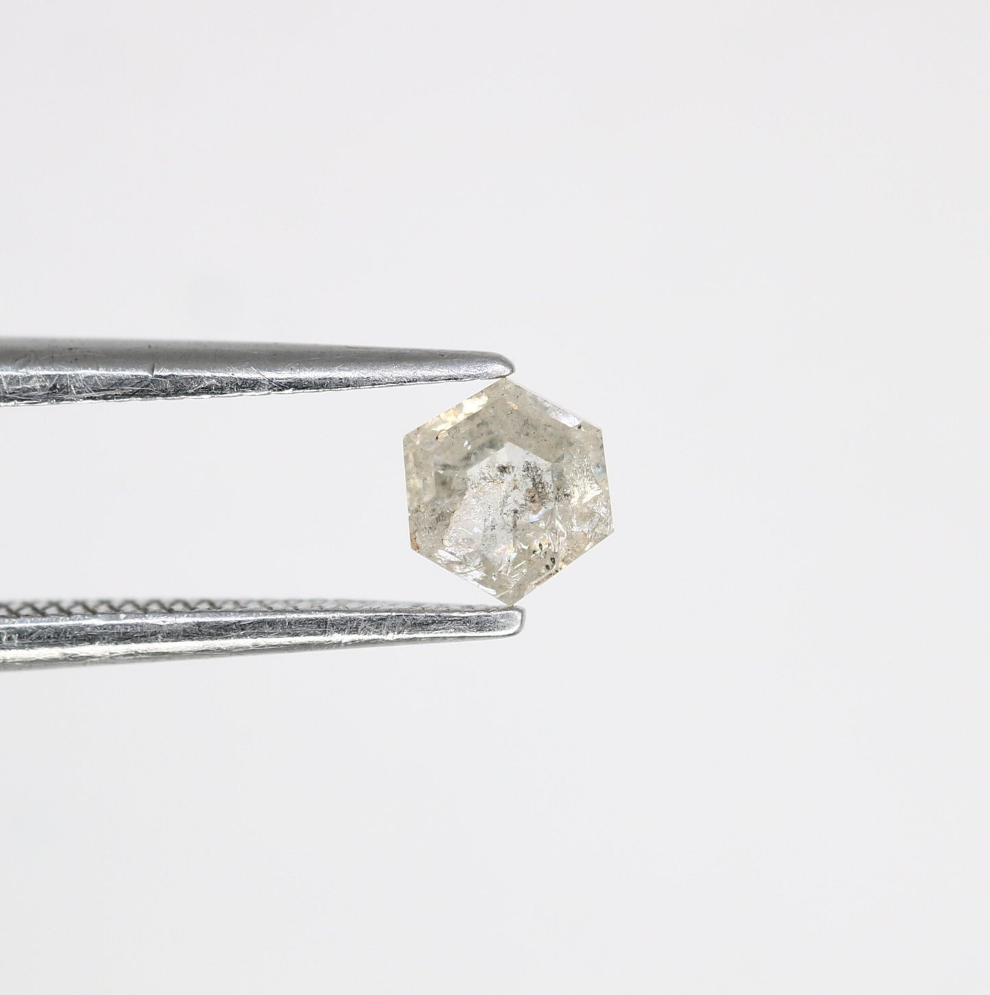 0.37 CT Natural Loose Hexagon - Salt and Pepper Hexagon For Rings - Rings Gifts For Wedding - Fancy Gift for Her - Handmade Diamond