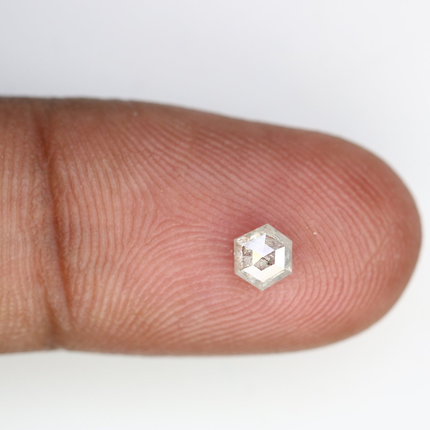 0.37 CT Natural Loose Hexagon - Salt and Pepper Hexagon For Rings - Rings Gifts For Wedding - Fancy Gift for Her - Handmade Diamond