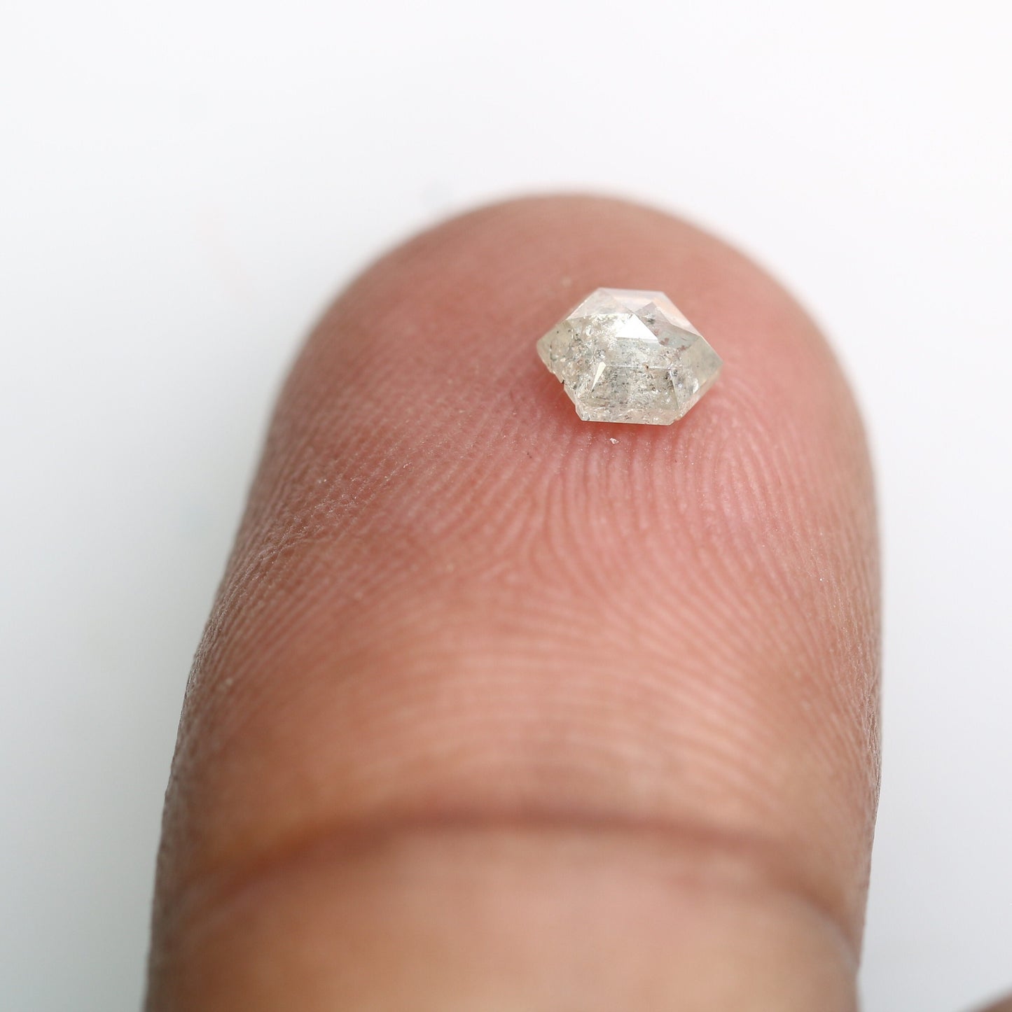 0.37 CT Natural Loose Hexagon - Salt and Pepper Hexagon For Rings - Rings Gifts For Wedding - Fancy Gift for Her - Handmade Diamond