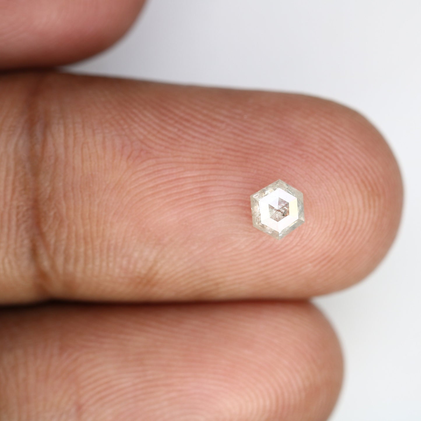 0.37 CT Natural Loose Hexagon - Salt and Pepper Hexagon For Rings - Rings Gifts For Wedding - Fancy Gift for Her - Handmade Diamond