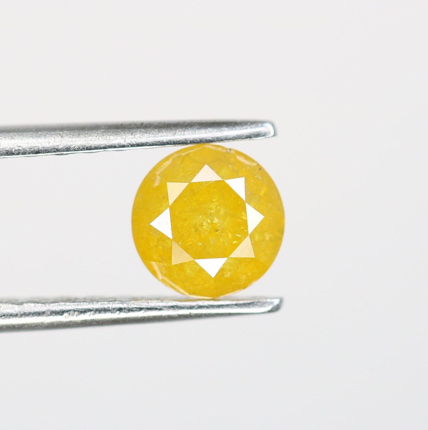 0.94 CT Yellow Round Brilliant Cut Diamond | Ideal for Engagement Rings and Wedding Jewelry | Prong Set | Perfect Gift for Her | Gold Ring