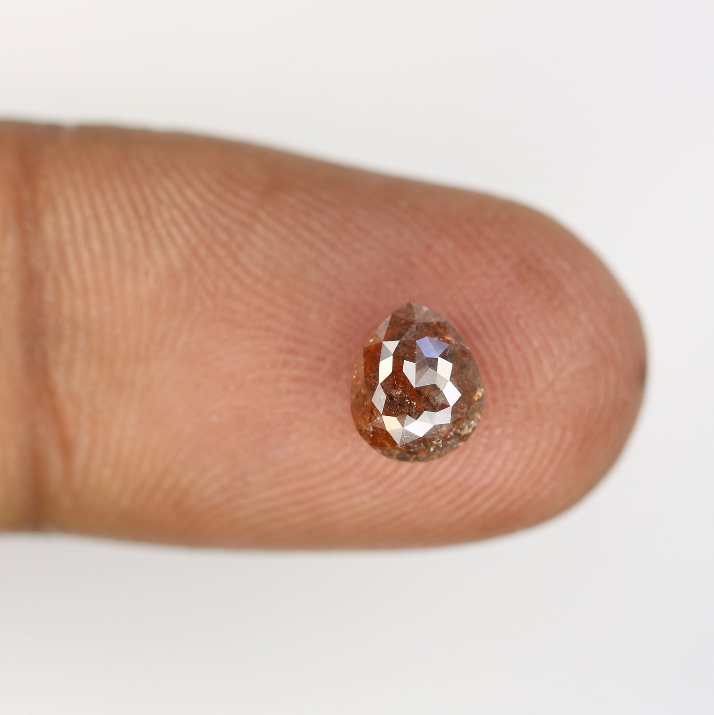 1.29 CT Red Pear Shape Rustic Diamond | Stunning Gem for Custom Engagement and Wedding Ring | Elegant Diamond Pendant | Perfect Gift for Her