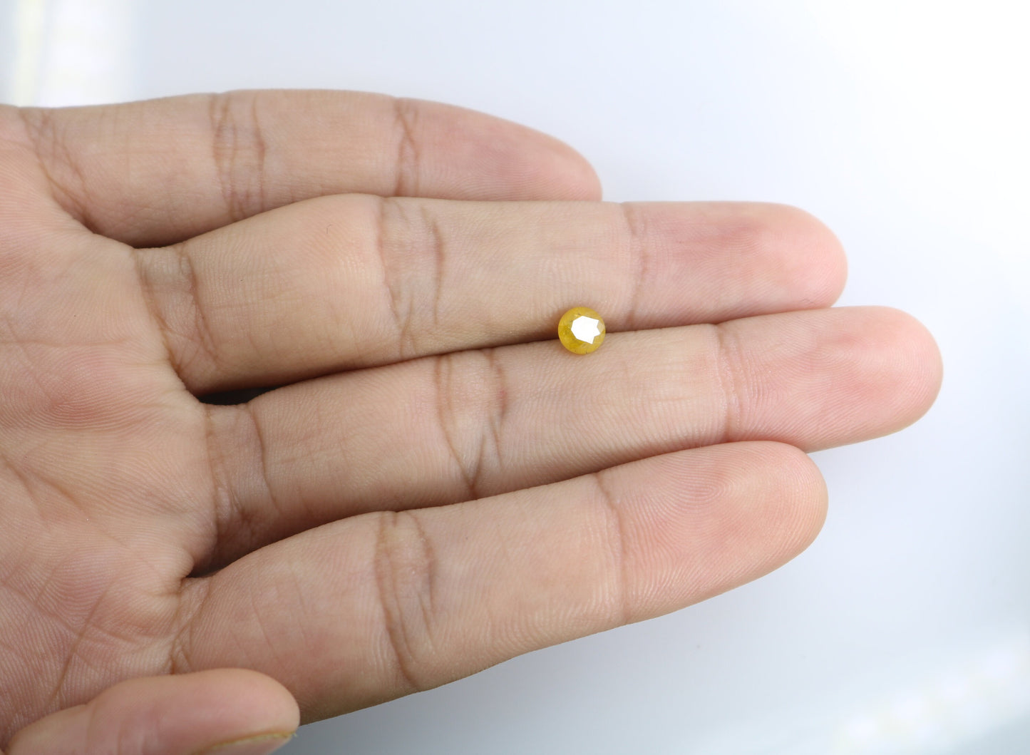 0.94 CT Yellow Round Brilliant Cut Diamond | Ideal for Engagement Rings and Wedding Jewelry | Prong Set | Perfect Gift for Her | Gold Ring
