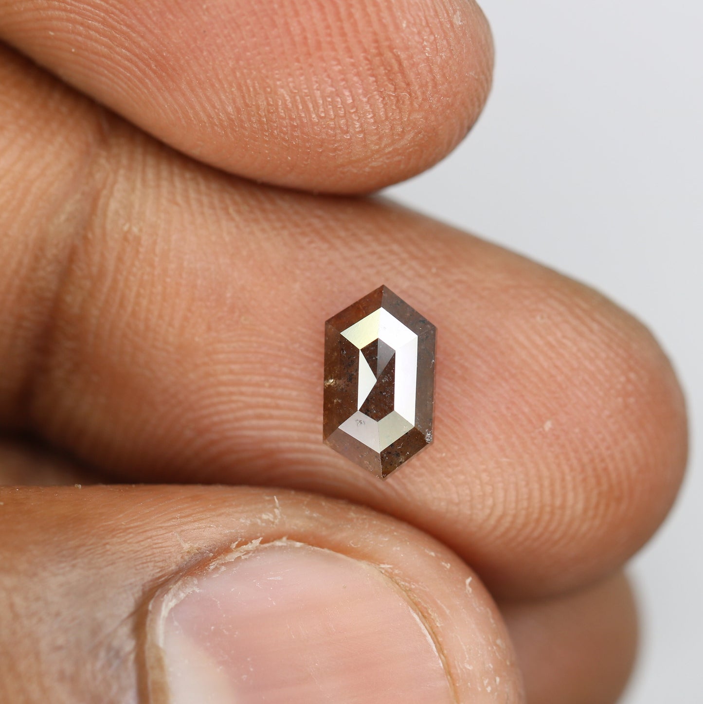 1.25 CT Natural Loose Hexagon - Salt and Pepper Hexagon For Rings - Rings Gifts For Wedding - Fancy Gift for Her - Handmade Diamond