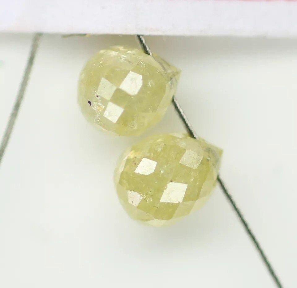 0.54 CT Natural Fancy Light Loose Teardrop Drilled Diamond Beads – Ideal for Necklaces, Bracelets, and Jewelry Making, Unique Gemstone Beads