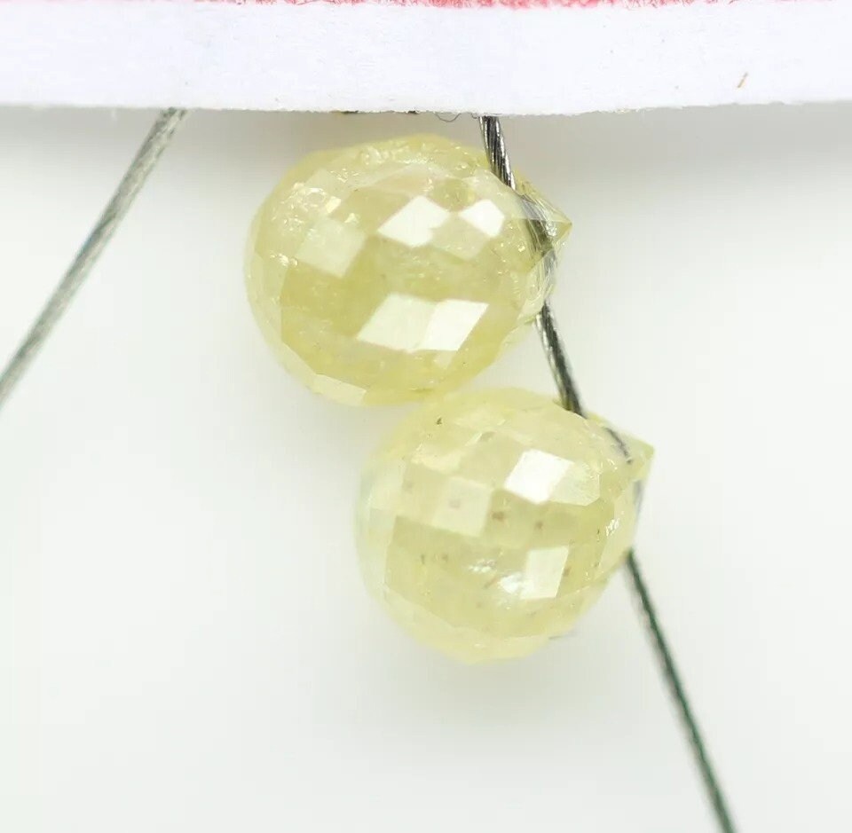 0.54 CT Natural Fancy Light Loose Teardrop Drilled Diamond Beads – Ideal for Necklaces, Bracelets, and Jewelry Making, Unique Gemstone Beads