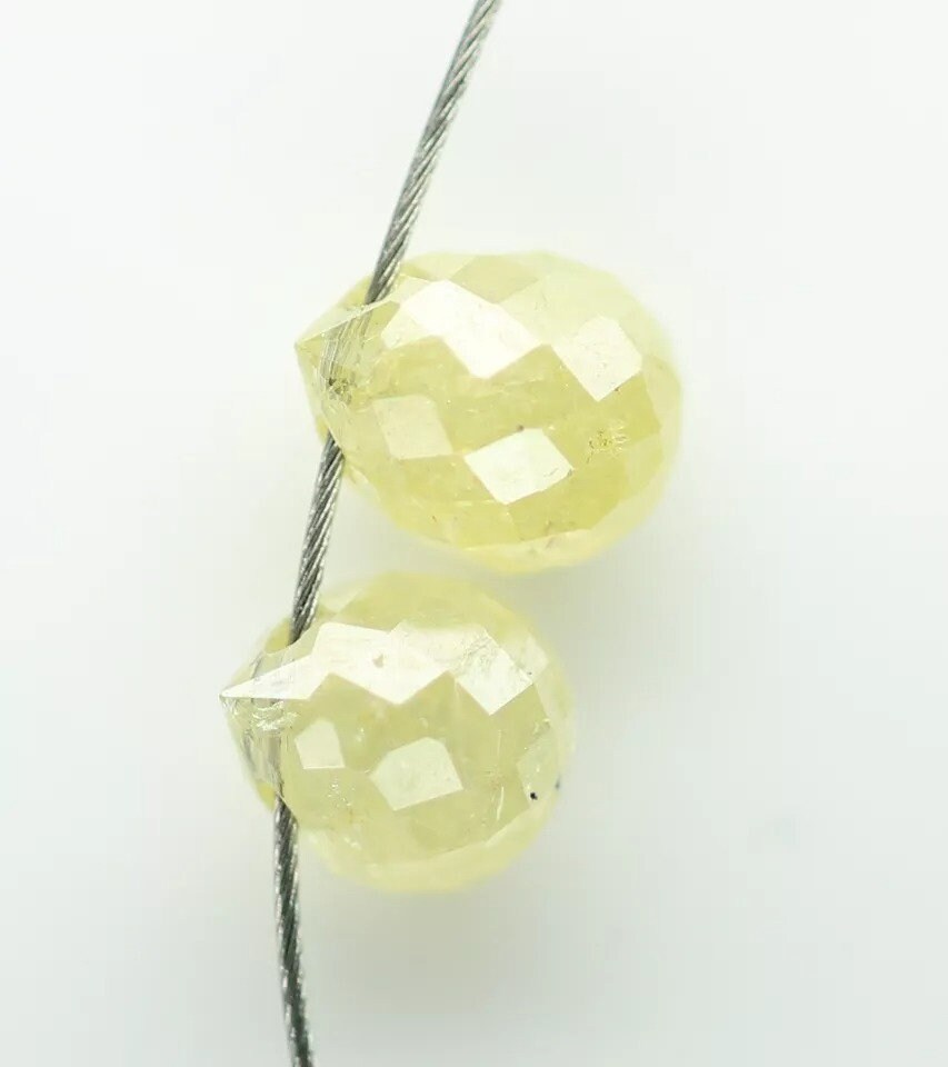 0.54 CT Natural Fancy Light Loose Teardrop Drilled Diamond Beads – Ideal for Necklaces, Bracelets, and Jewelry Making, Unique Gemstone Beads