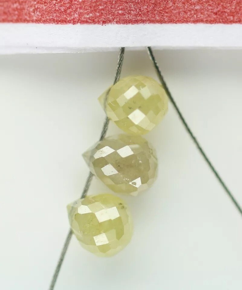 0.62 CT Loose Fancy Multi Color Diamond Beads Tear Drops Drilled Drops Diamond Beads For Necklace Bracelet Jewelry Diamonds