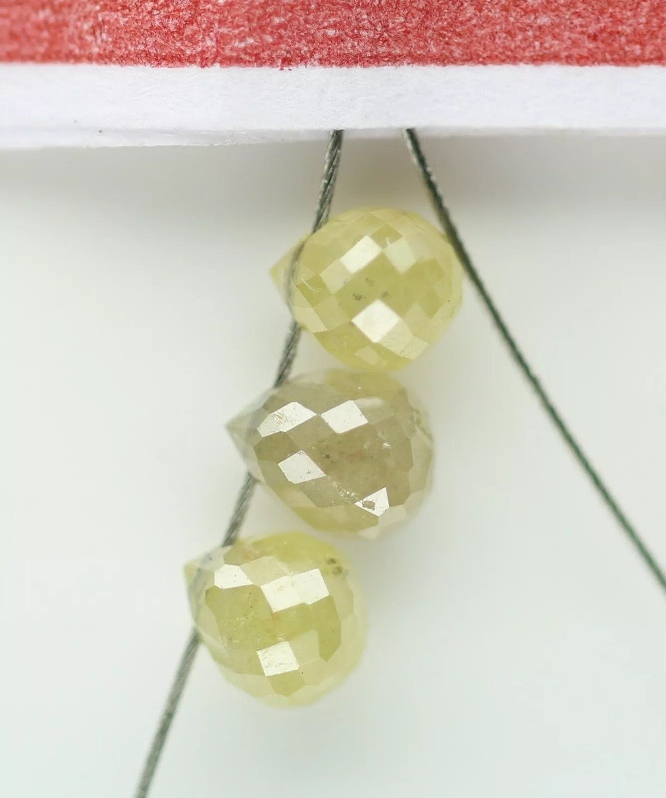 0.62 CT Natural Fancy Color Teardrop Diamond Beads – Loose Drilled Drops for Necklaces, Bracelets & Jewelry Making