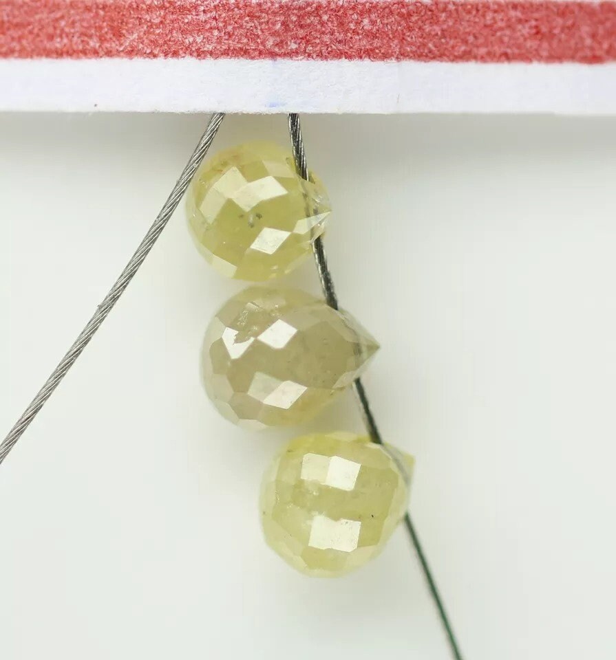 0.62 CT Natural Fancy Color Teardrop Diamond Beads – Loose Drilled Drops for Necklaces, Bracelets & Jewelry Making