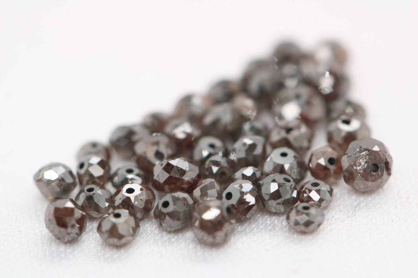 Natural Loose Round Fancy Brown Diamond Beadsโ1.50 to 3.10 MM, 20-Piece Lot |Raw Fancy Brown Diamonds for Unique Jewelry Making,Custom Beads