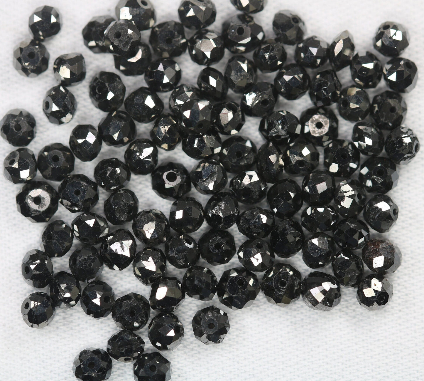 Natural Loose Round Black Diamonds โ Fancy Color, 1.50 to 3.10 MM, 20-Piece Bead Lot | Raw Black Diamonds for Elegant Custom Jewelry Designs