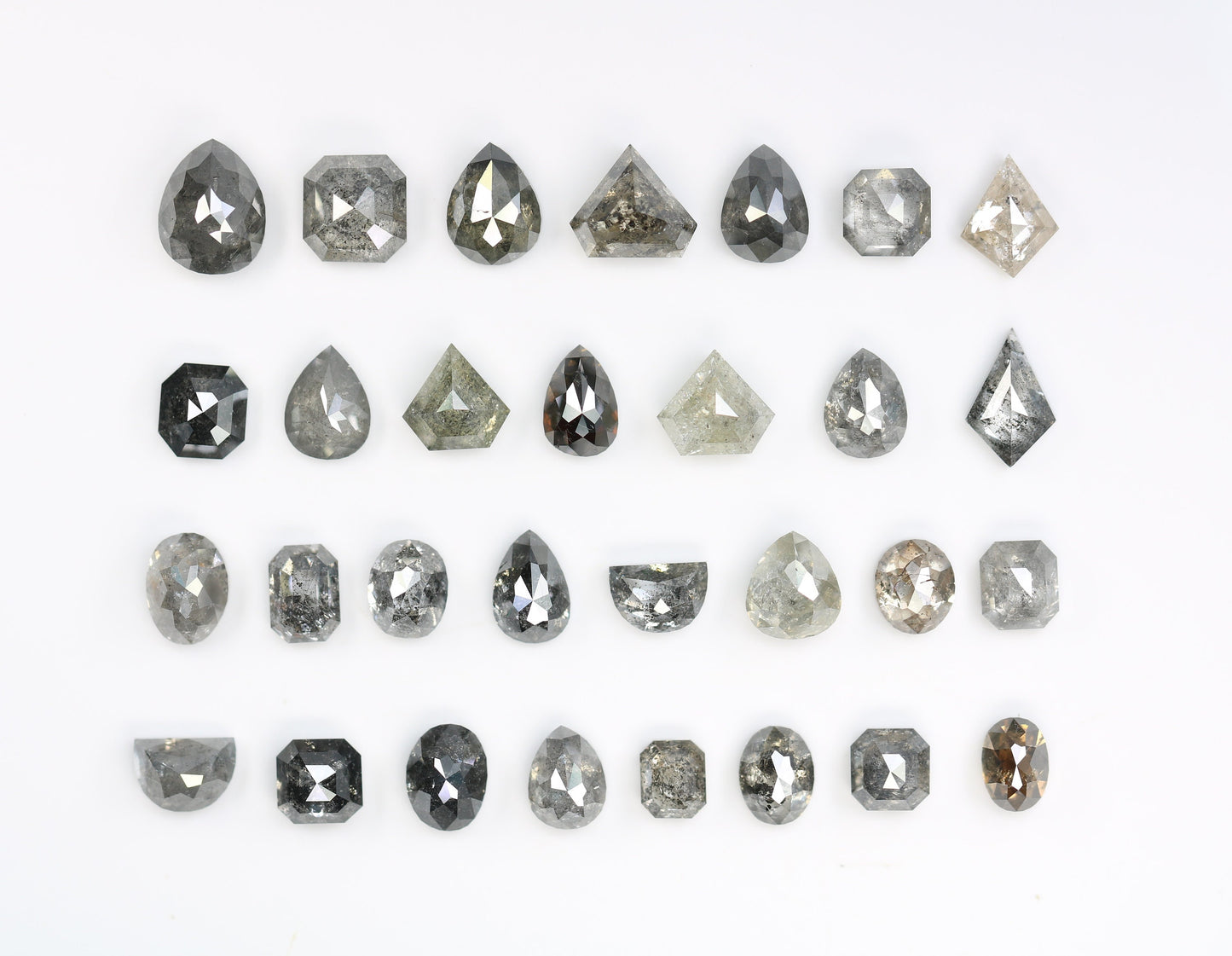 Natural Salt and Pepper Diamonds | Mixed Shape Loose Diamonds for Engagement Rings | Ideal for Jewelry Making Supplies