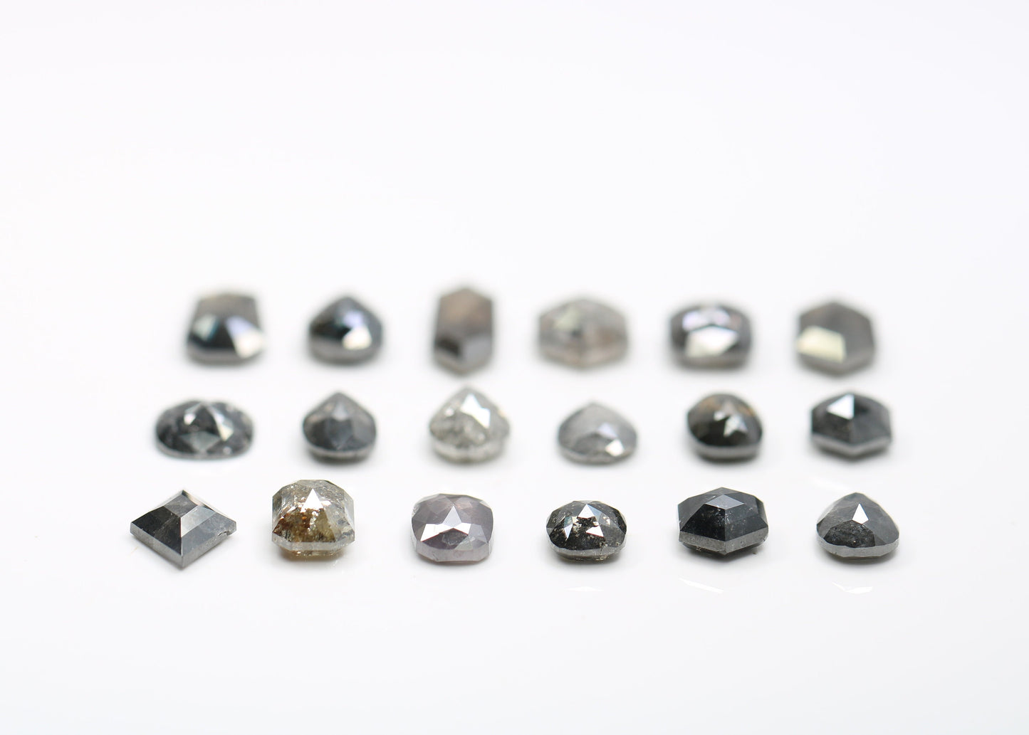 0.60-1.25 CT Natural Loose Salt and Pepper Diamonds | Certified Earth-Mined Mixed Shape Diamonds for Rings & Unique Jewelry