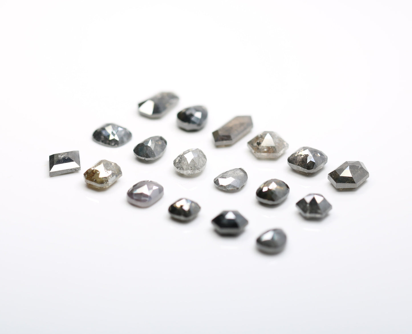 0.60-1.25 CT Natural Loose Salt and Pepper Diamonds | Certified Earth-Mined Mixed Shape Diamonds for Rings & Unique Jewelry
