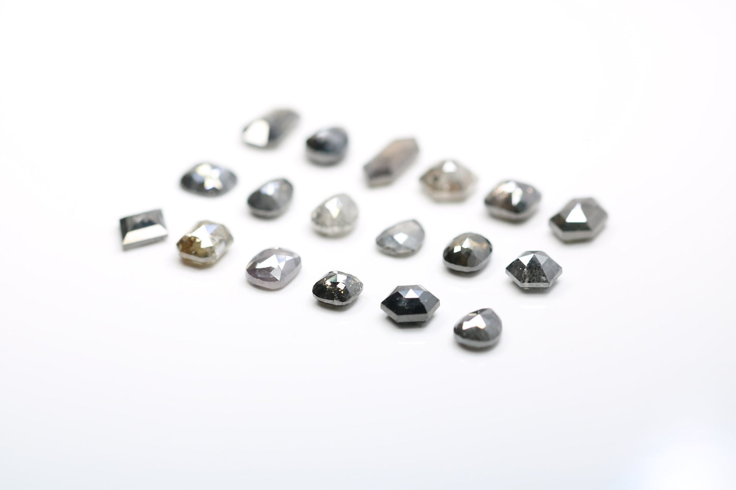 0.60-1.25 CT Natural Loose Salt and Pepper Diamonds | Certified Earth-Mined Mixed Shape Diamonds for Rings & Unique Jewelry