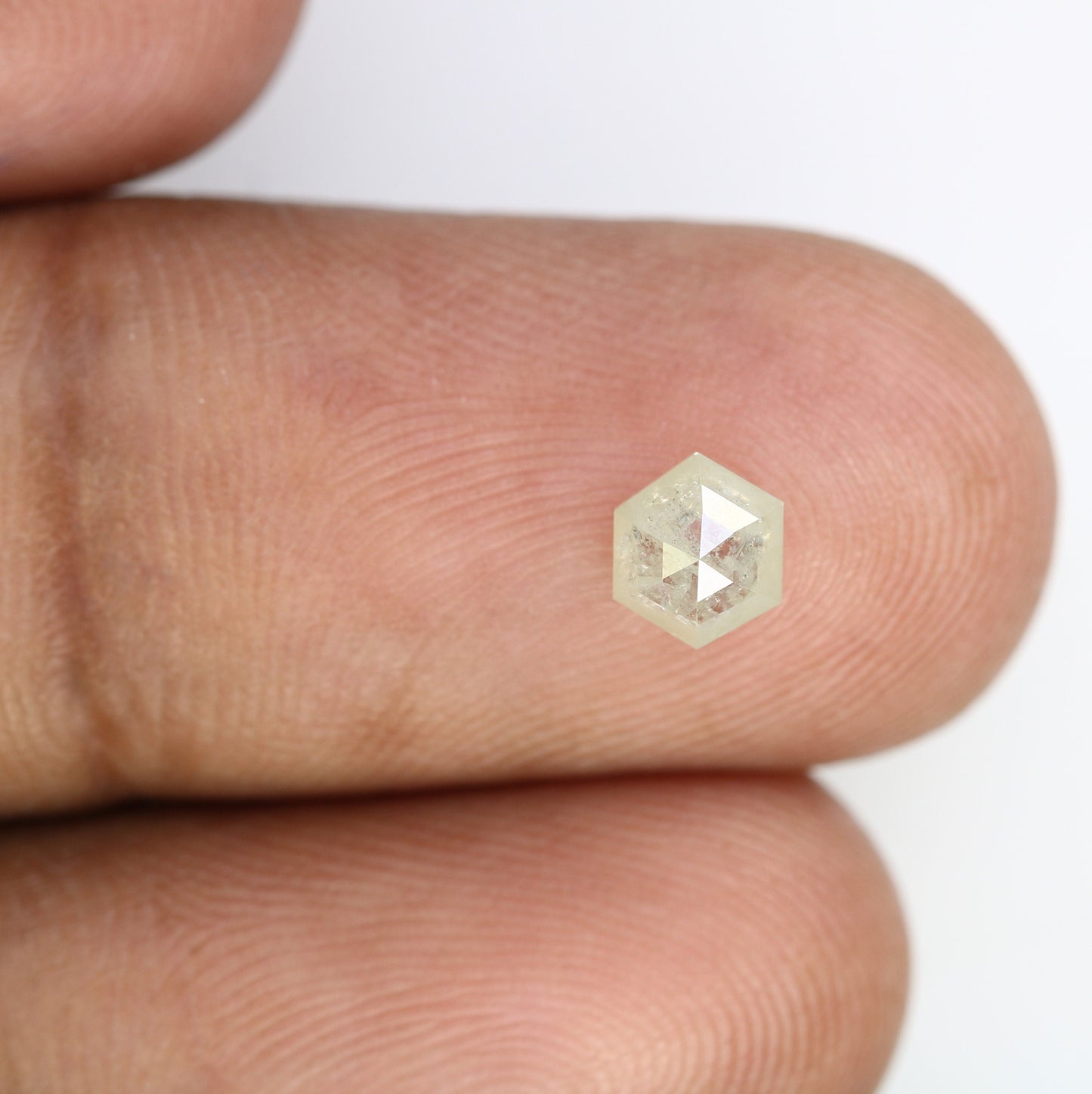 0.75 CT Natural Loose Hexagon - Salt and Pepper Hexagon For Rings - Rings Gifts For Wedding - Fancy Gift for Her - Handmade Diamond