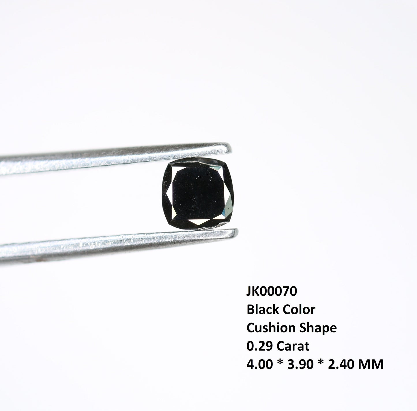 0.29 CT Rustic Black Cushion Cut Diamond | Unique Wedding or Special Occasion Gift, Proposal Ring for Her, Gold Ring