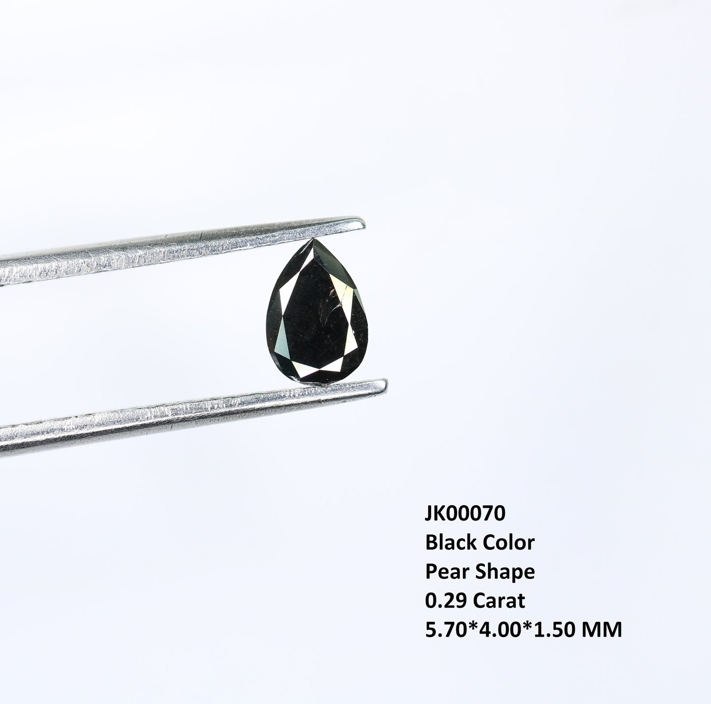 0.29 CT Loose Pear Salt and Pepper Black Diamond | Ideal Gem for Custom Engagement Ring Unique Black Diamond Perfect Christmas Gift for Her