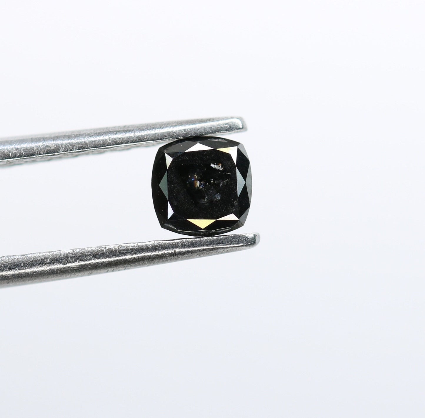0.29 CT Rustic Black Cushion Cut Diamond | Unique Wedding or Special Occasion Gift | Proposal Ring for Her | Gold Ring Diamond