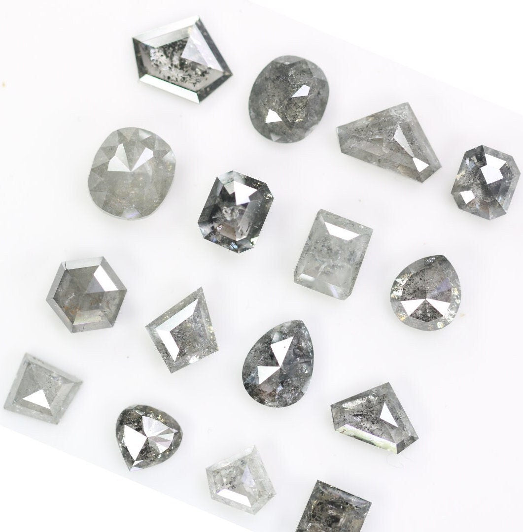 Unique Salt and Pepper Diamonds | Mixed Shape Loose Natural Diamonds for Earrings, Wedding Rings, Necklaces | Perfect Gift for Her