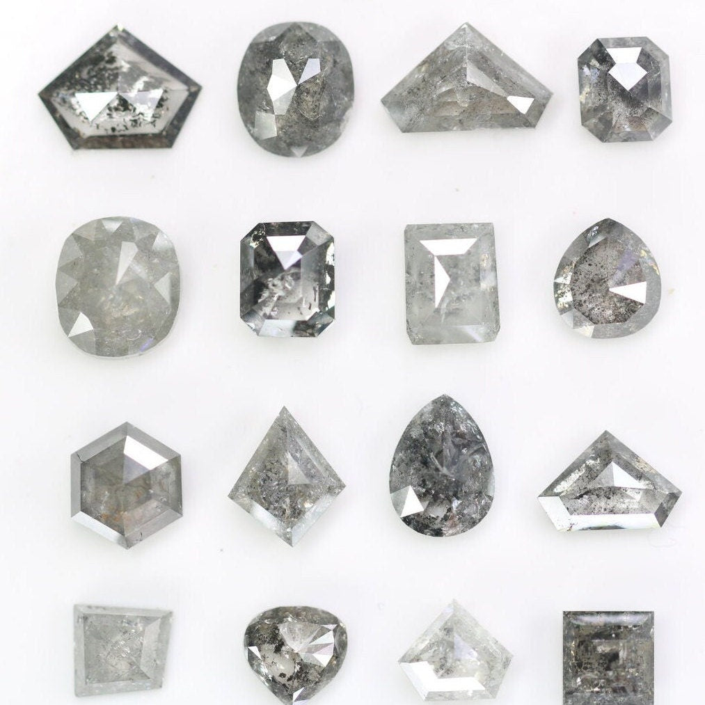 Unique Salt and Pepper Diamonds | Mixed Shape Loose Natural Diamonds for Earrings, Wedding Rings, Necklaces | Perfect Gift for Her