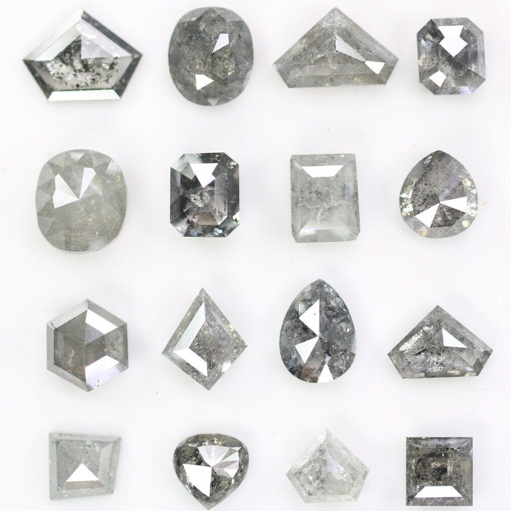 Unique Salt and Pepper Diamonds | Mixed Shape Loose Natural Diamonds for Earrings, Wedding Rings, Necklaces | Perfect Gift for Her