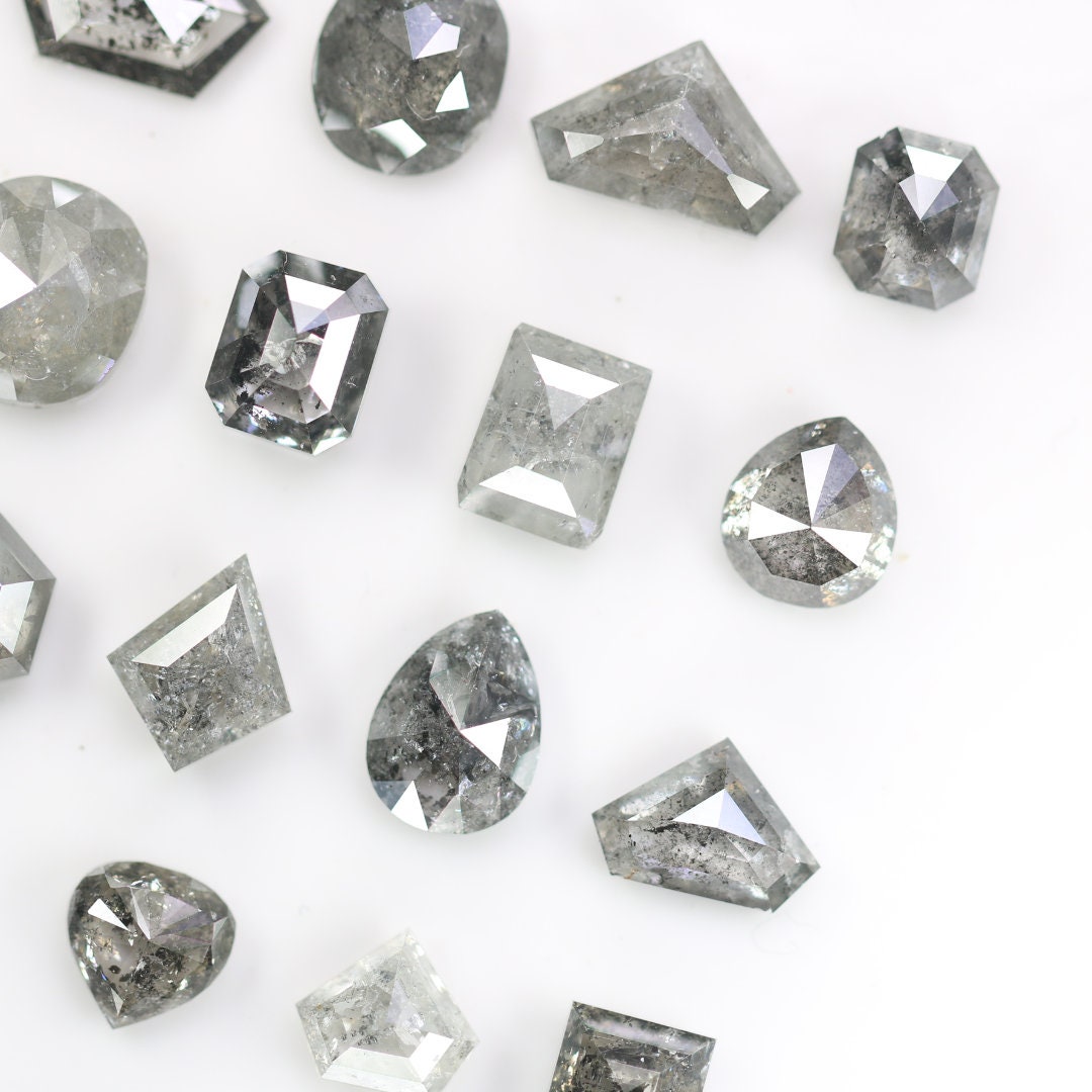 Unique Salt and Pepper Diamonds | Mixed Shape Loose Natural Diamonds for Earrings, Wedding Rings, Necklaces | Perfect Gift for Her