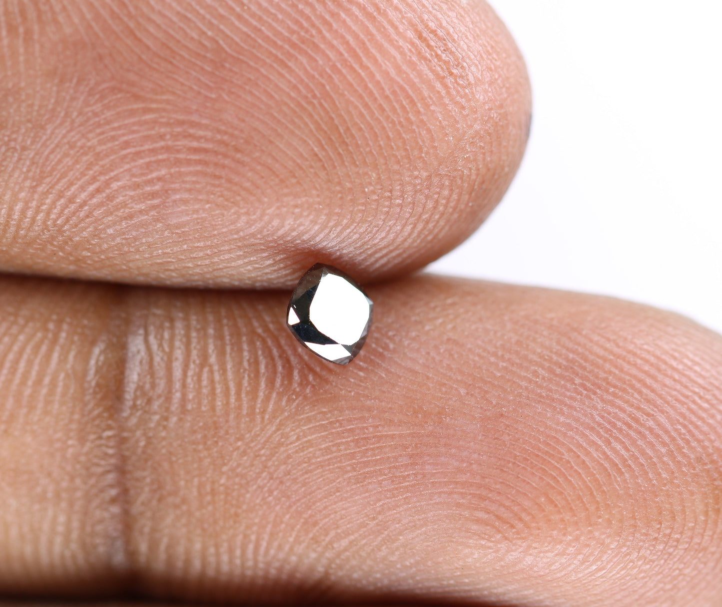 0.29 CT Rustic Black Cushion Cut Diamond | Unique Wedding or Special Occasion Gift | Proposal Ring for Her | Gold Ring Diamond