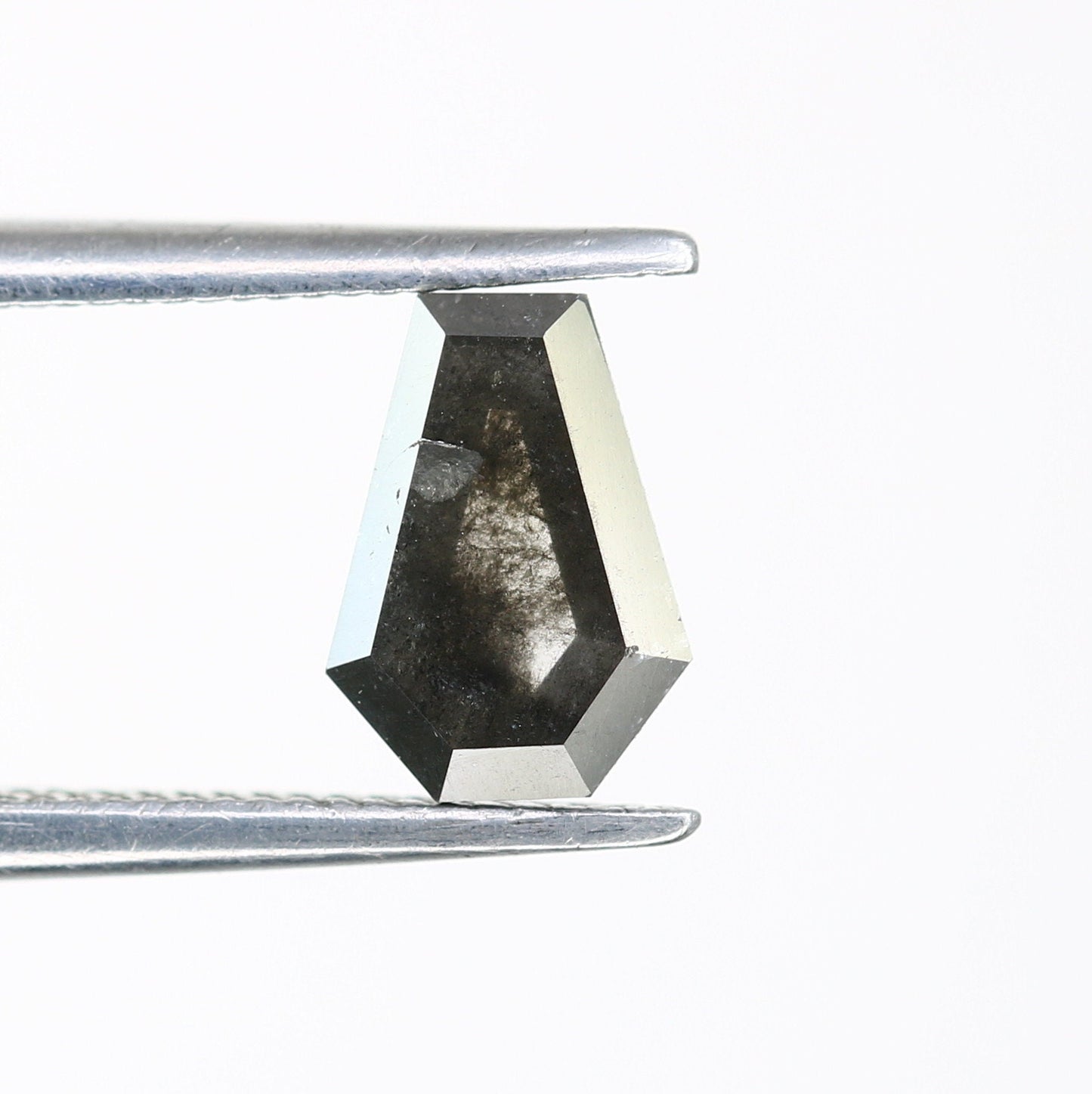 0.65 CT Salt and Pepper Unique Loose Diamond, Shield Cut for Handmade Necklace Pendant, Fancy Diamond Engagement Gold Ring For Women