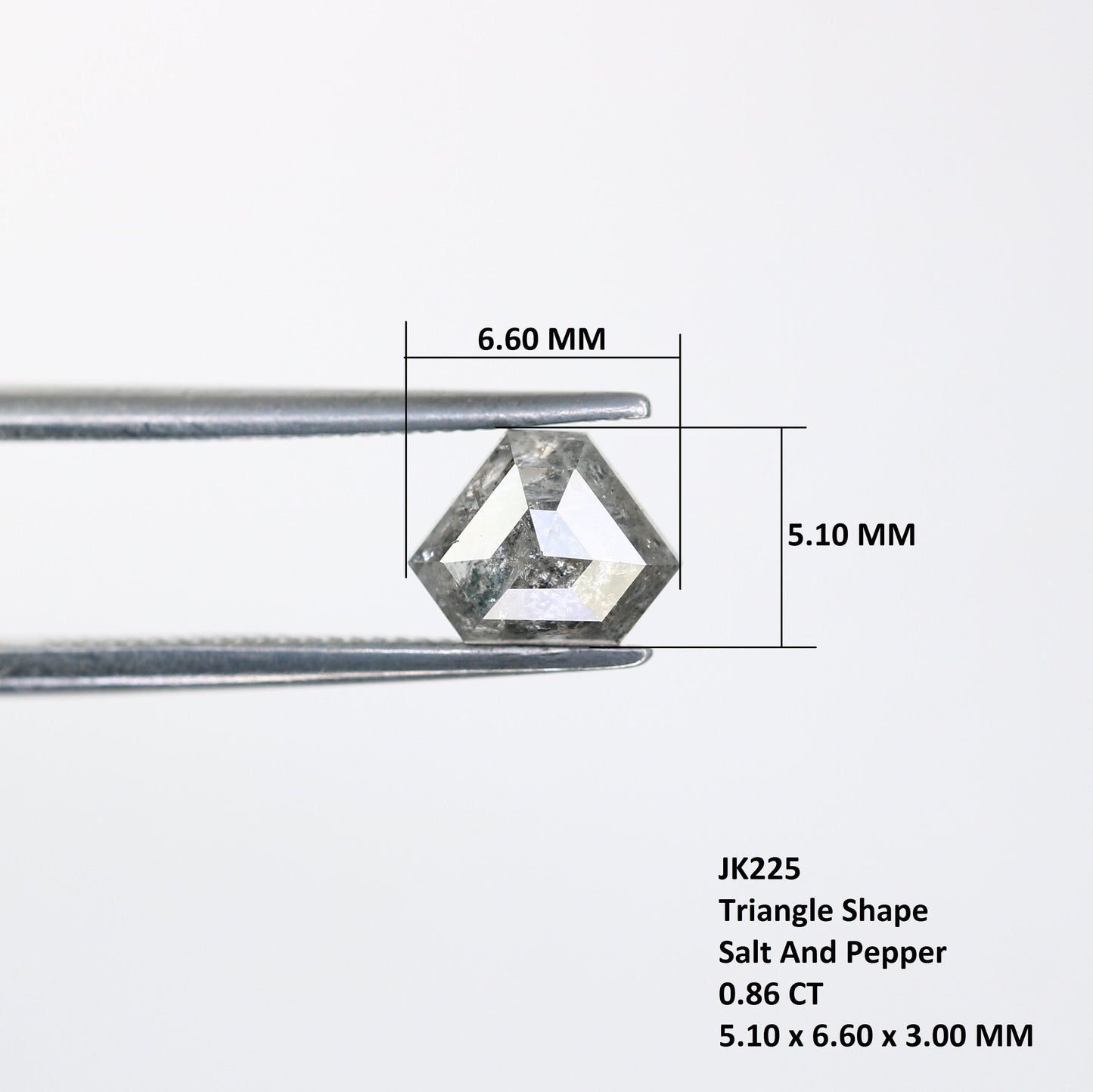 0.86 CT Natural Fancy Triangle Cut Rustic Salt And Paper Diamond For Fancy JweleryFor Gold Ring Diamonds