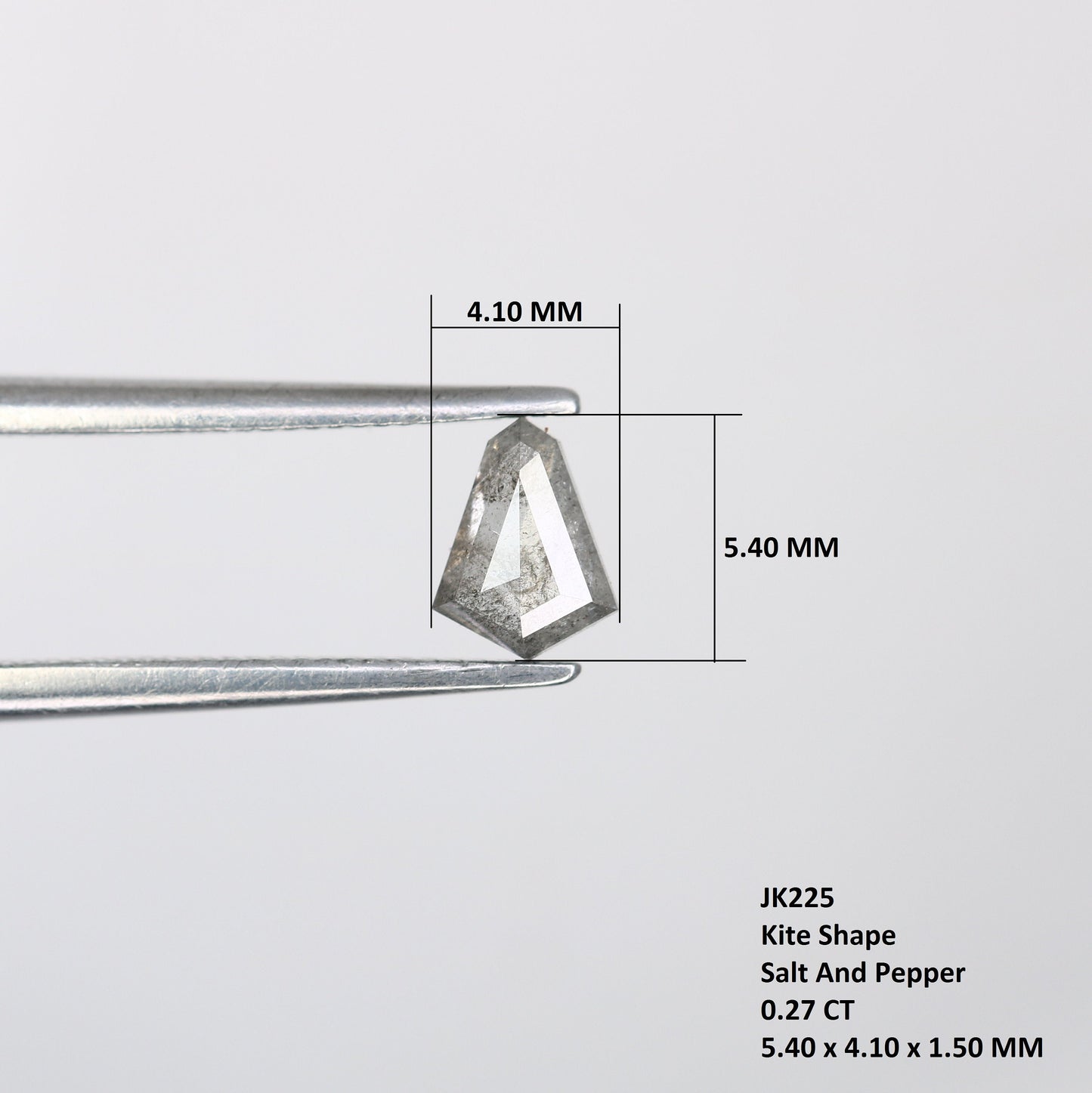 0.27 CT Shape Salt and Pepper Kite Shape - Natural Kite shape Loose Diamond -For 14k Gold Jewelry - Christmas Gift - LABORDAY Offer