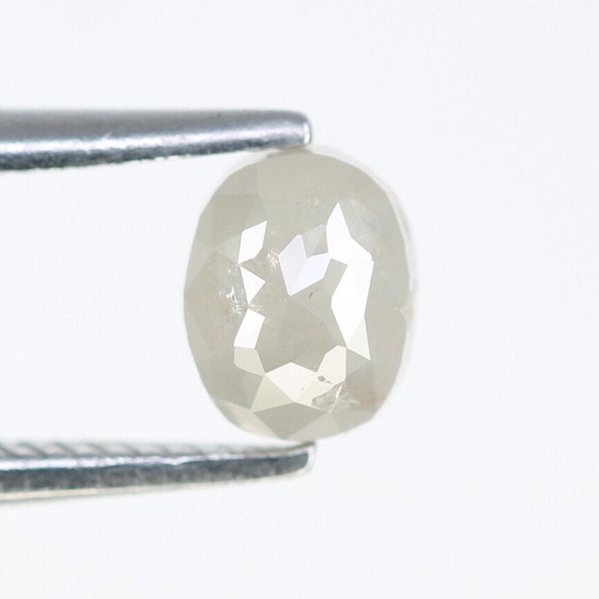 0.63 CT Natural Grey Oval Diamond | Loose Beautiful Oval Shape for Wedding Band, Gold Ring